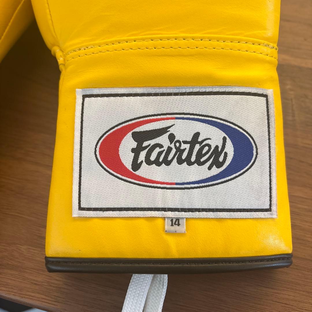 Fairtex キックボクシング　ボクシンググローブ 14oz イエロー