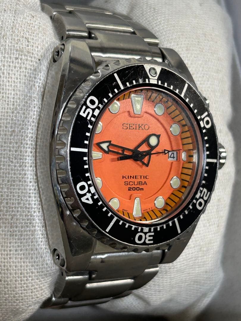 激レア オレンジ「二次電池交換済完動」SEIKO SCUBA 5M62-0BL0