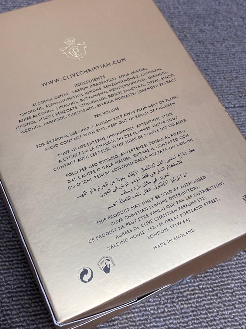 未使用　クライブ クリスチャン　No.1 ギネス世界記録　香水　50ml