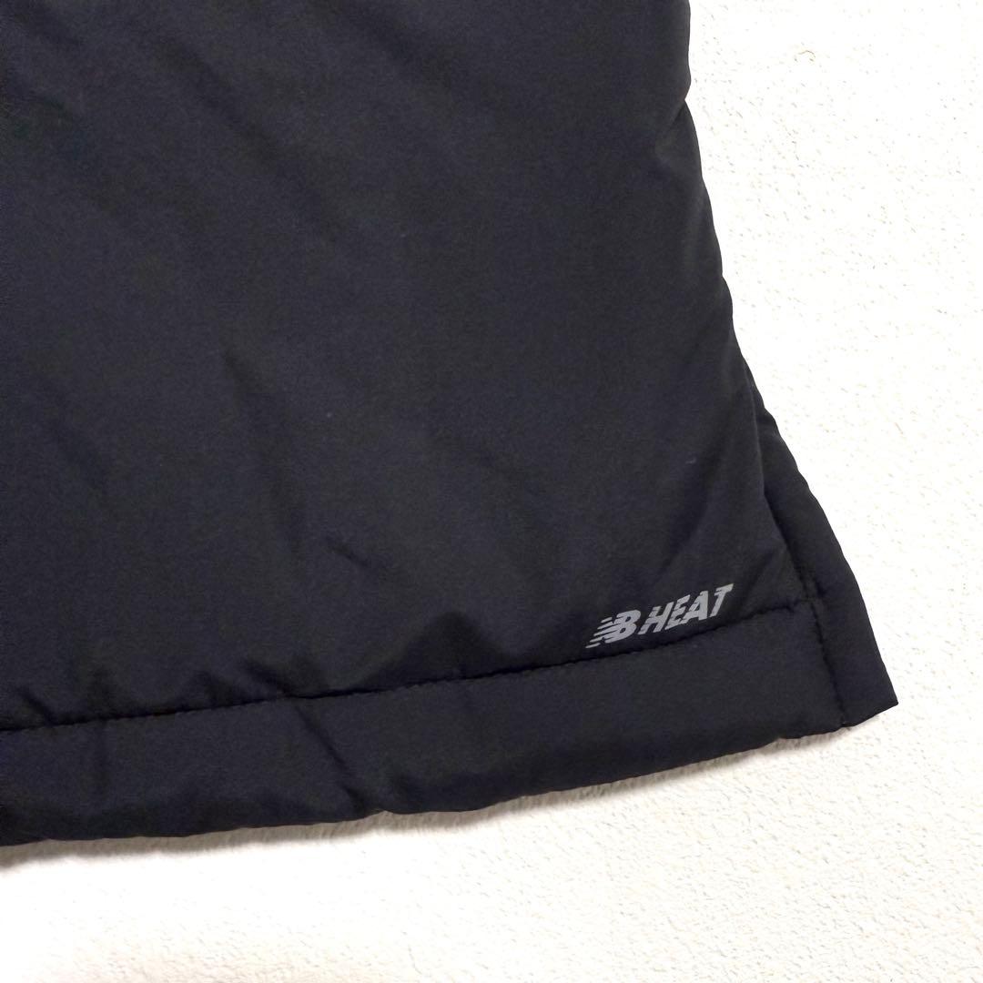 【美品】New Balance ベンチコート 黒 白　防寒 ニューバランス L