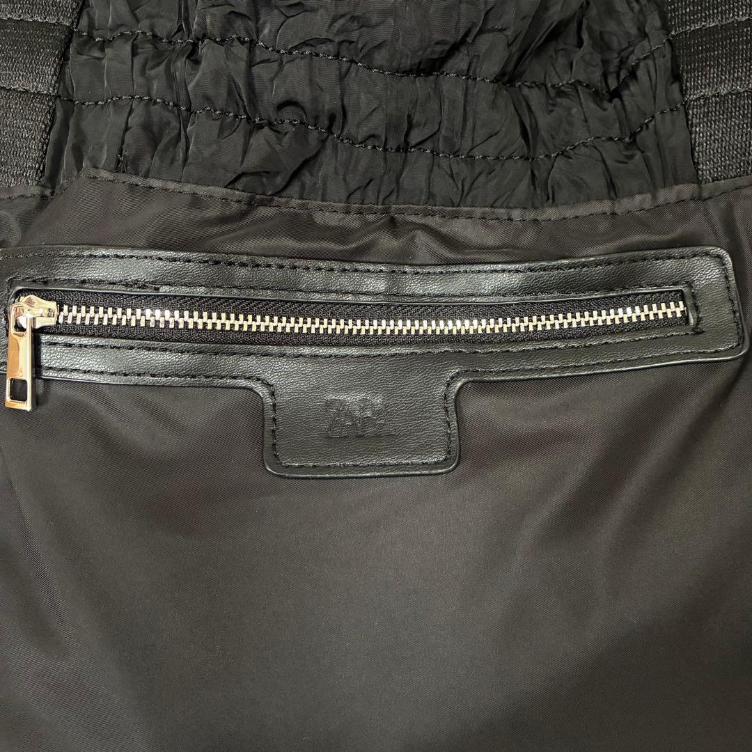 美品◇ ZARA ギャザー ショルダーバッグ トートバッグ 黒 JO1 川尻蓮