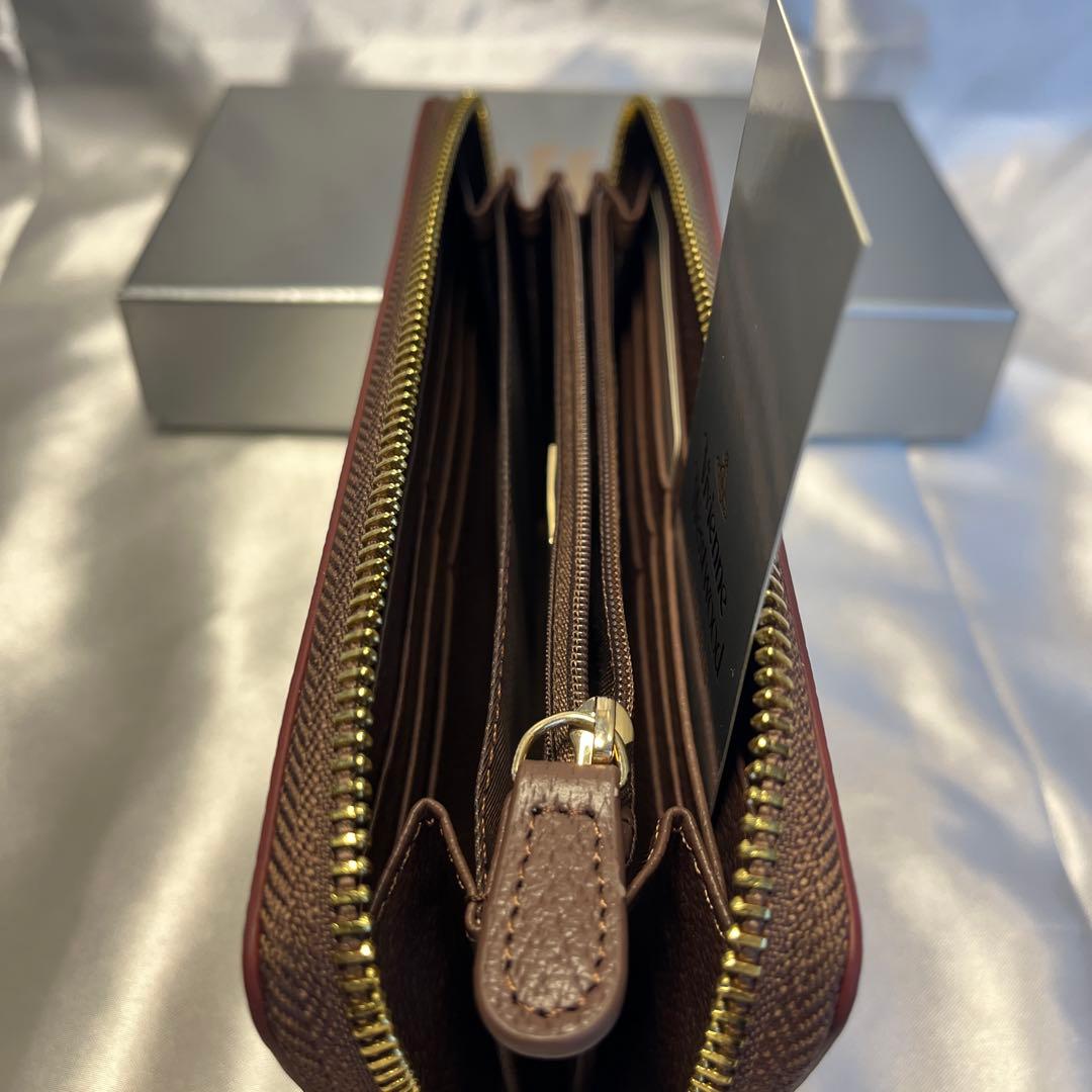 新品 Vivienne Westwood コーヒー ゴールドロゴ 長財布