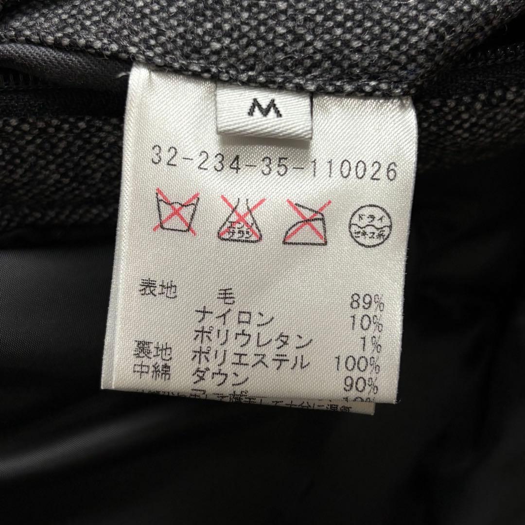 極美品 ESTNATION ダウンチェスターコート ウール生地 グレー M