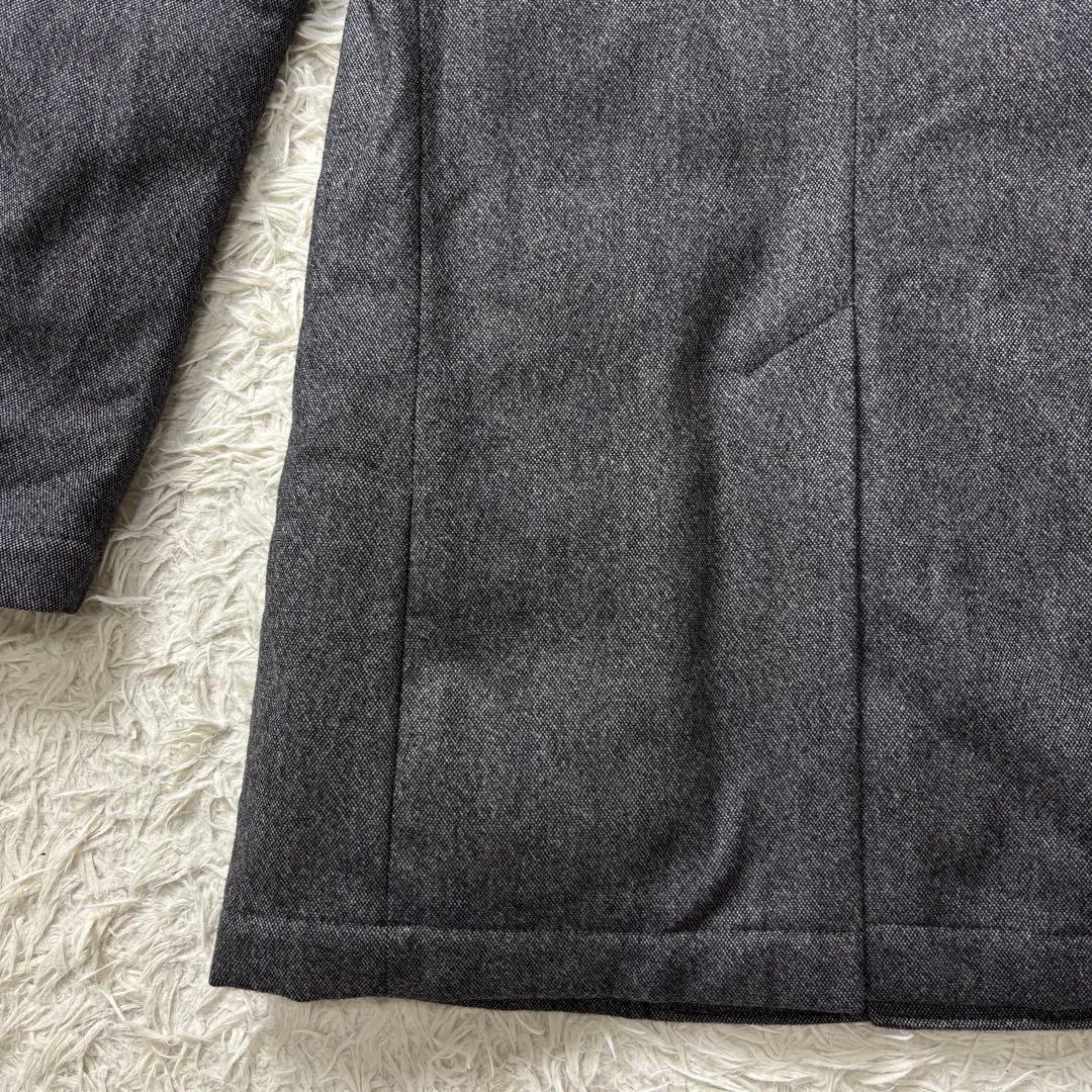 極美品 ESTNATION ダウンチェスターコート ウール生地 グレー M