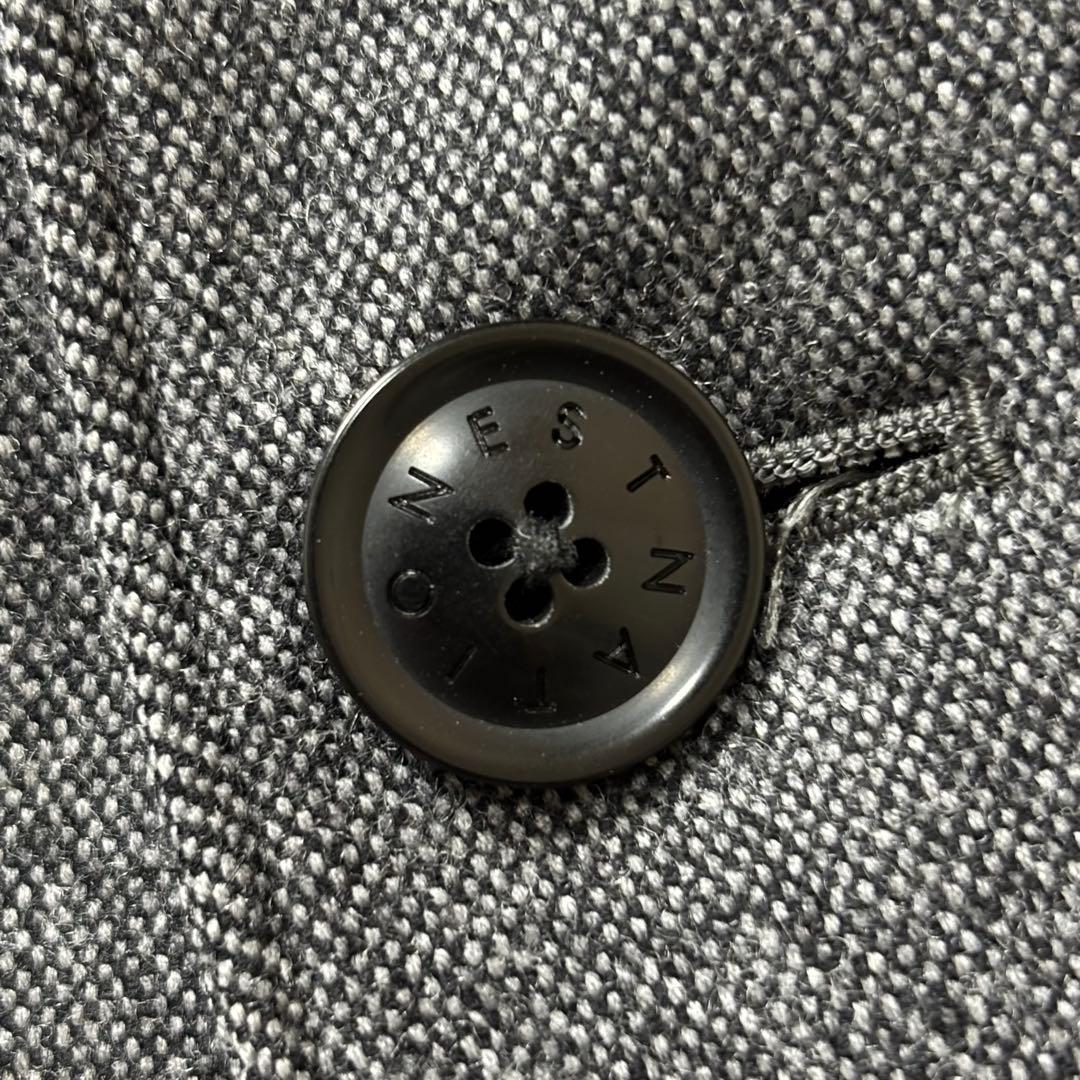 極美品 ESTNATION ダウンチェスターコート ウール生地 グレー M
