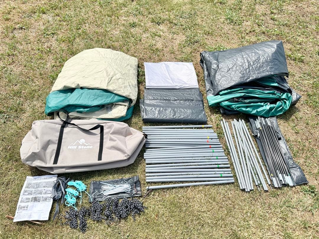 美品 Hill Stone ツールームテント 大型 8-12人用 ロッジテント