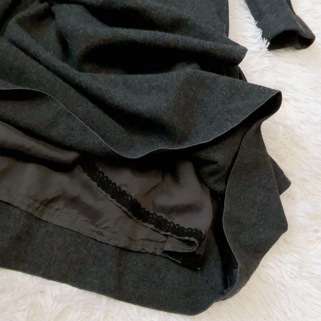 二重ふんわり✨FOXEY フォクシー　ワンピース　ヘリンボン グレー 40