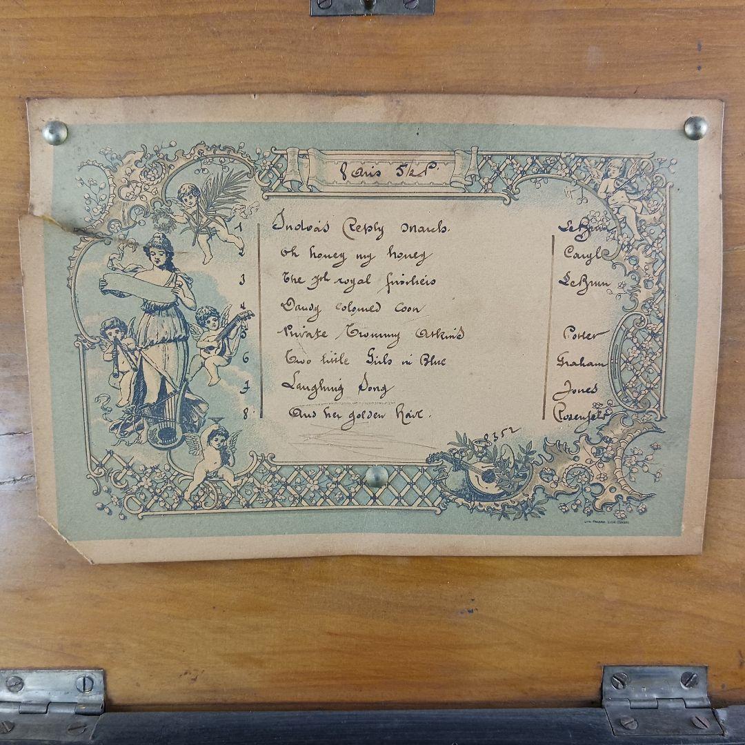 S153 フランス製 シリンダーオルゴール アンティーク