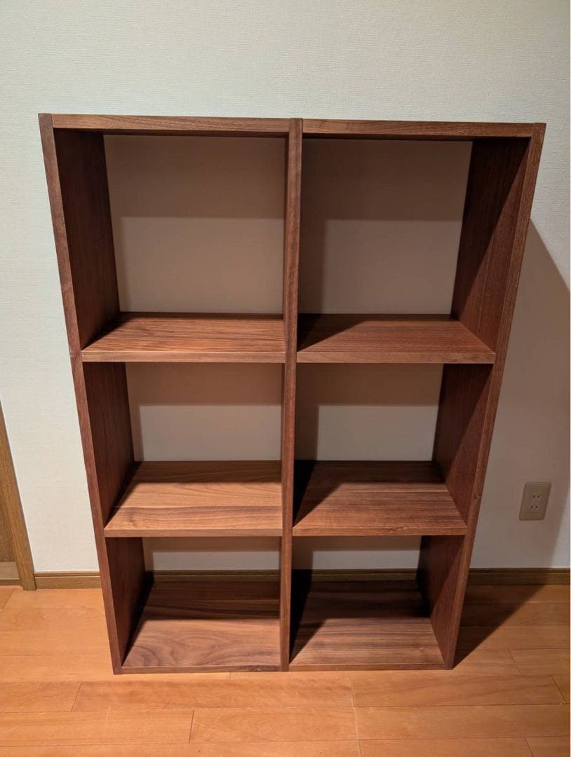 と*う様 ■送料込■無印良品 スタッキングシェルフウォールナット 棚 木製