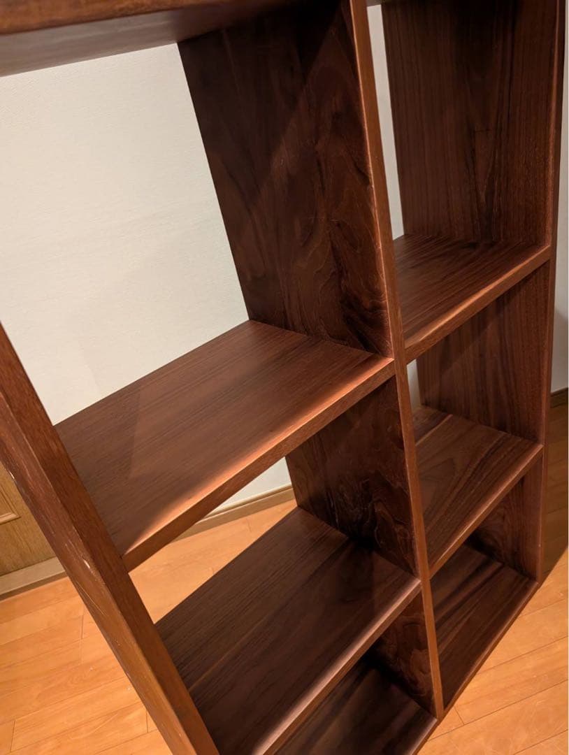 と*う様 ■送料込■無印良品 スタッキングシェルフウォールナット 棚 木製