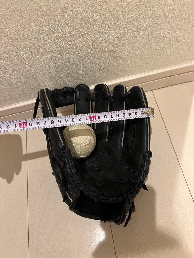 Mizuno 野球　グローブ 右投げ 黒/青　ミズノ　軟式　美品