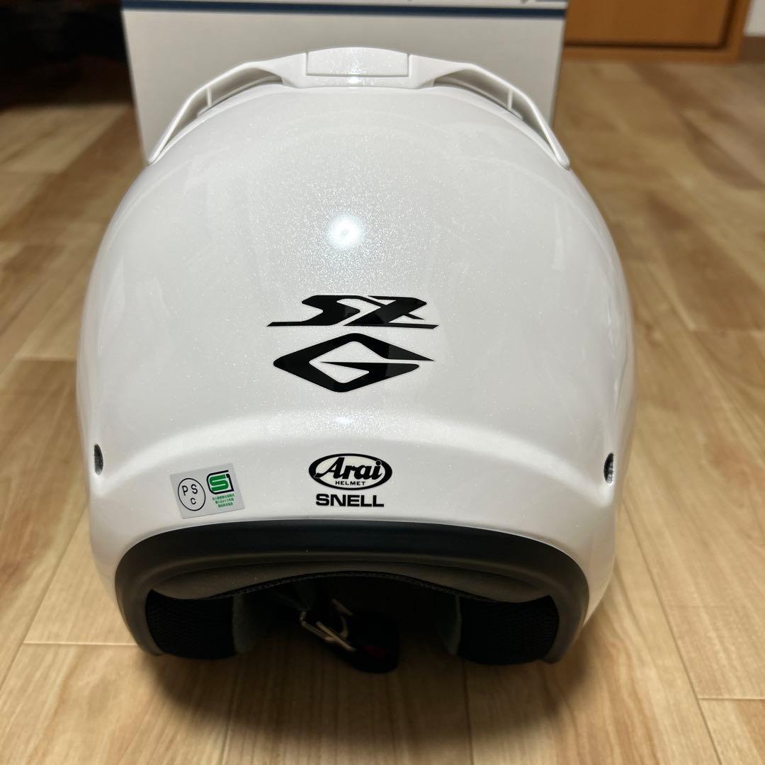 Arai SZ-Gジェットヘルメット グラスホワイト＜57.58cm＞♪