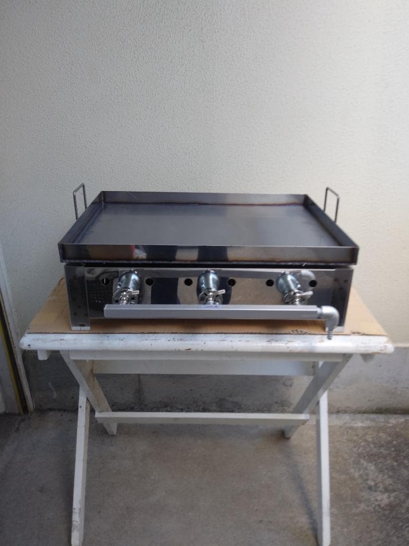 新品 極厚９mm 鉄板焼 ガスグリラー 幅600 全周淵 キッチンカー 焼きそば
