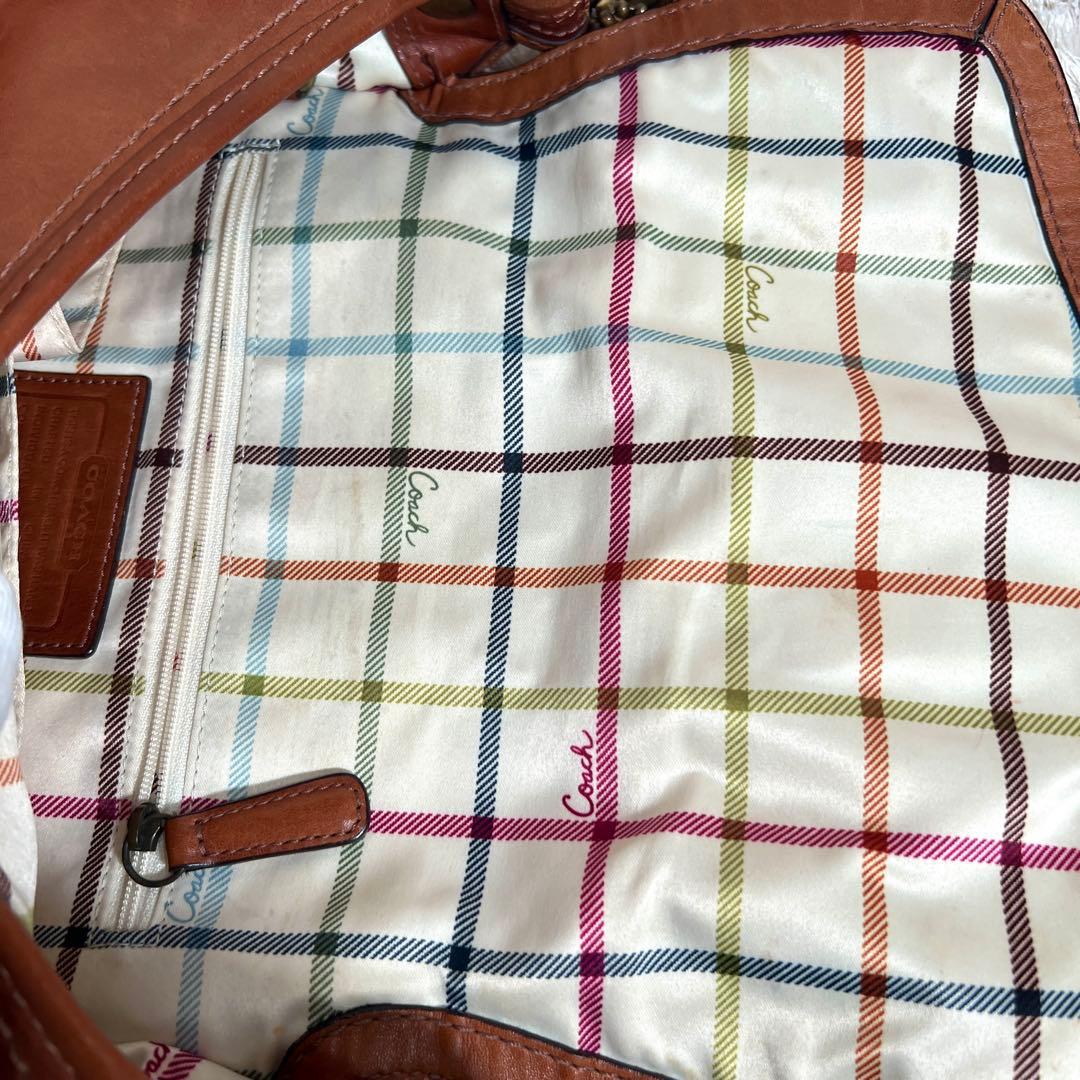 希少　コーチ　ソーホー　ショルダーバッグ　レザー　ブラウン　肩掛け　フラップ