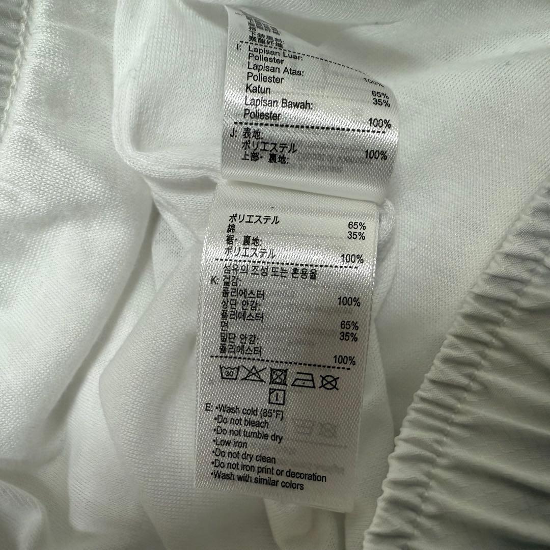 極美品 ラコステスポーツ ナイロン上下セット 白紺 Lサイズ相当 【E-65】