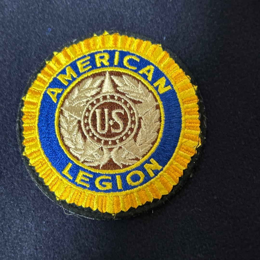 50's USA アメリカンレギオン ボタンフライスタジャン ネイビー Lサイズ