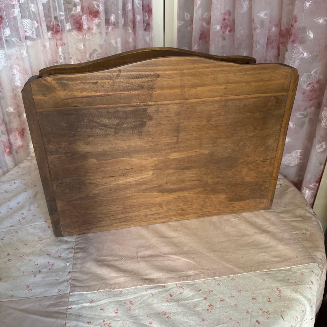 ハートローズ ブレッドボックスス ブラウン ハート型のガラスフレンチカントリー