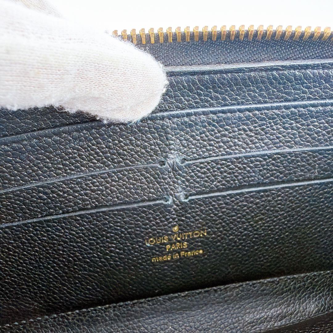 【美品】ルイヴィトン モノグラム アンプラント ジッピーウォレット 黒