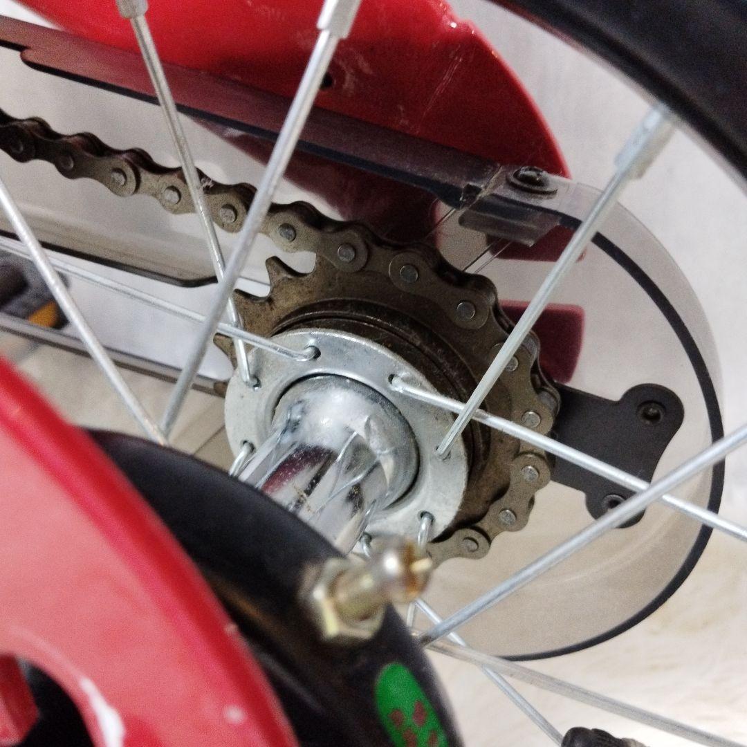 【未使用級】 へんしんバイク 12インチ 赤 スタンド＆工具セット付