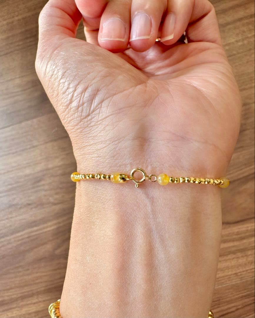 本翡翠 原色氷ヒスイ K18ミラボール ブレスレット