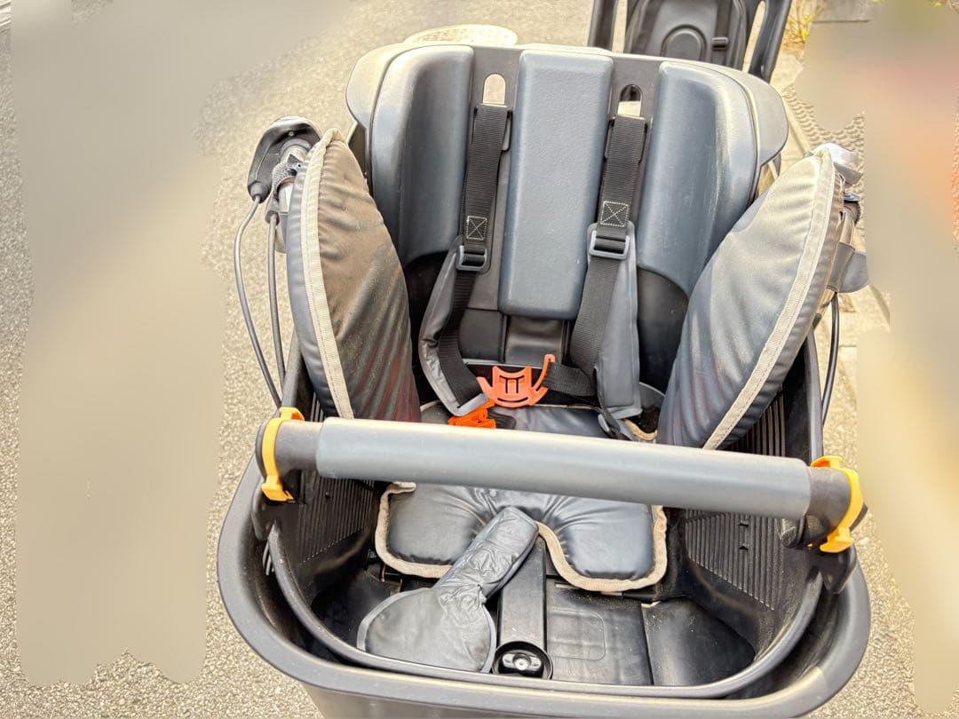 赤 シティサイクル チャイルドシート付き