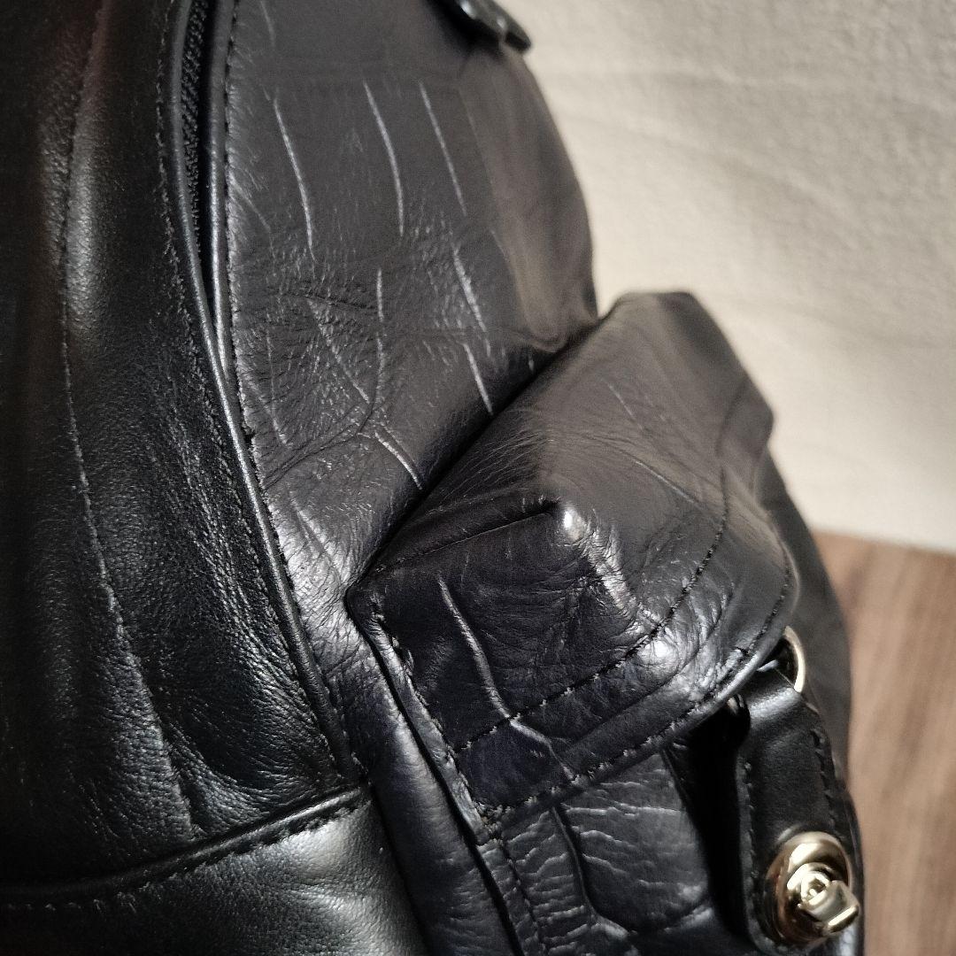 美品✨ COACH コーチ クロコ ターンロック リュック レザー 黒