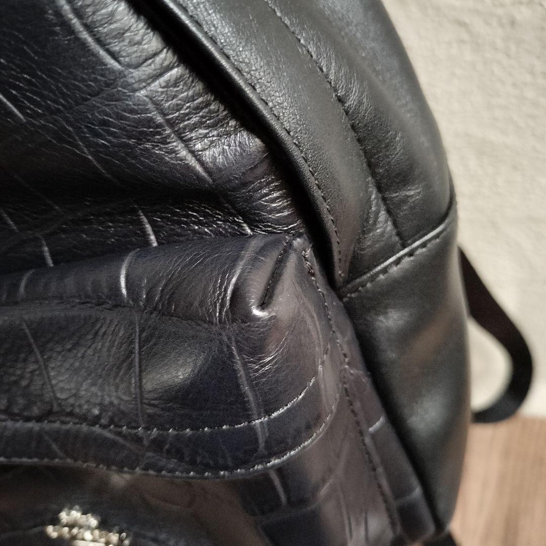 美品✨ COACH コーチ クロコ ターンロック リュック レザー 黒