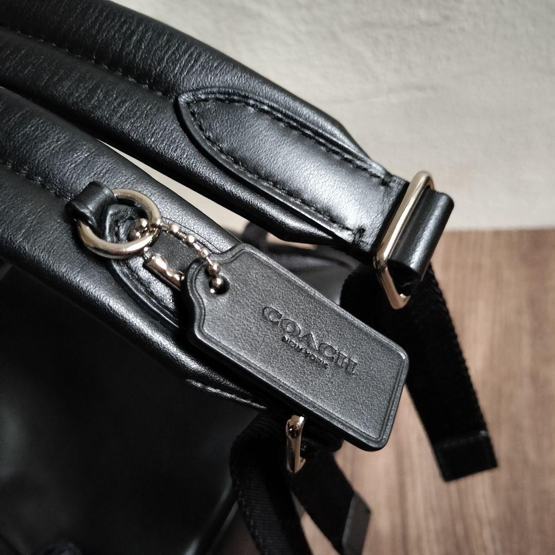 美品✨ COACH コーチ クロコ ターンロック リュック レザー 黒