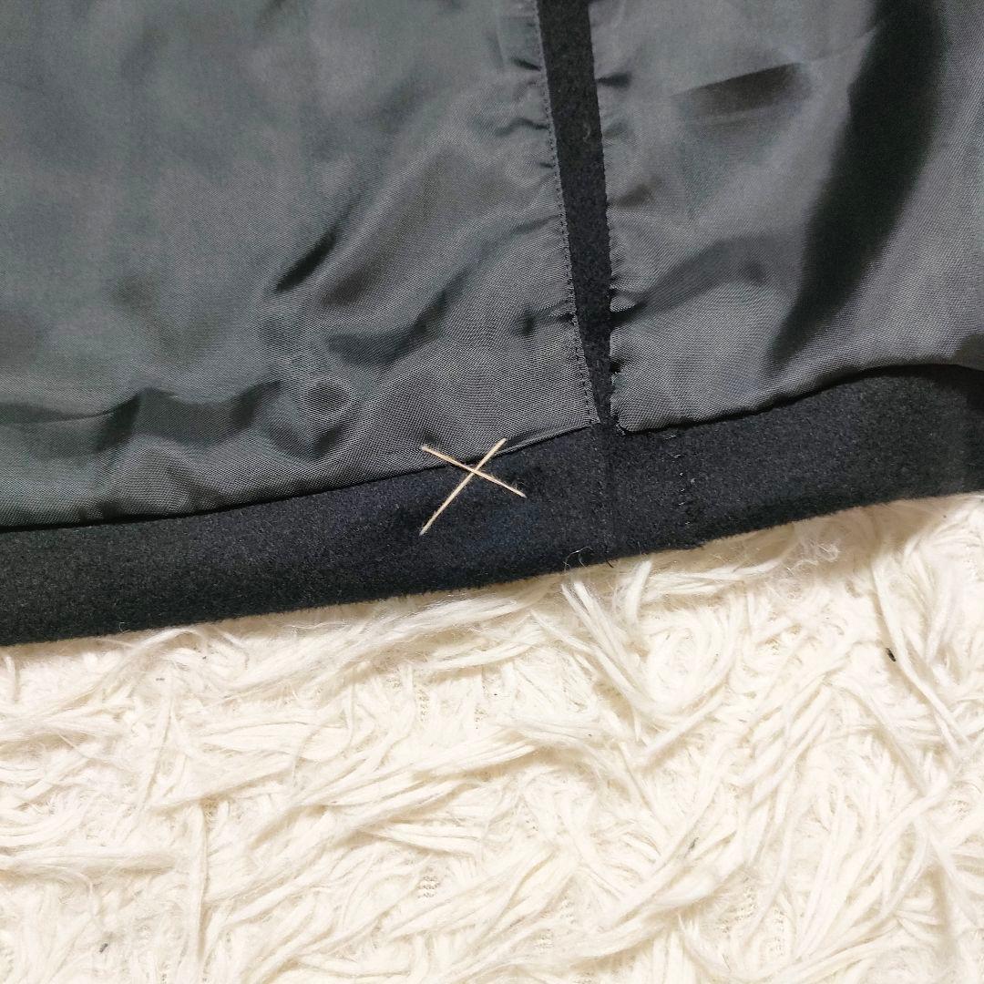 【美品】着丈113cm　ダブルチェスターコート　ピュアカシミヤ　黒　メンズ　LL