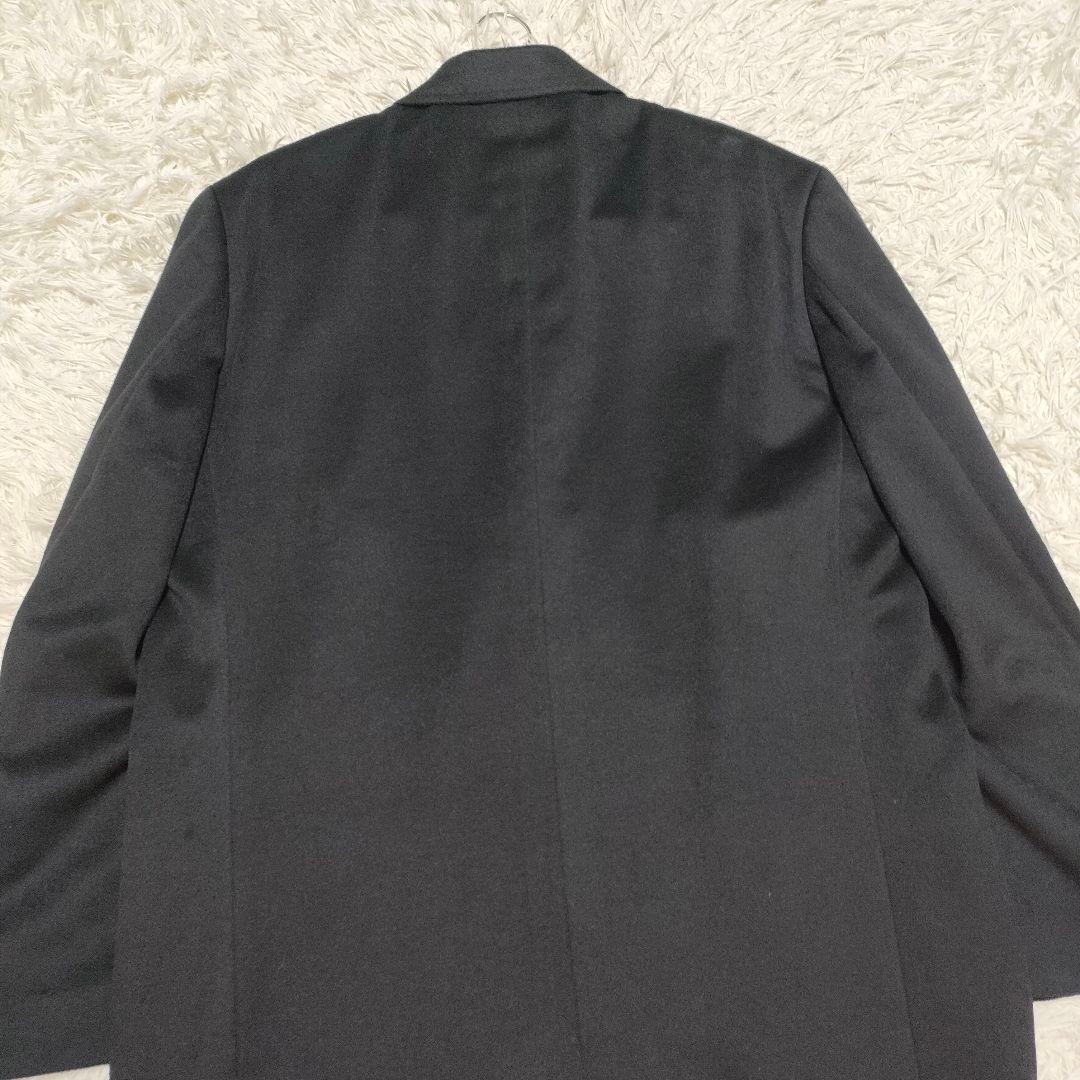 【美品】着丈113cm　ダブルチェスターコート　ピュアカシミヤ　黒　メンズ　LL