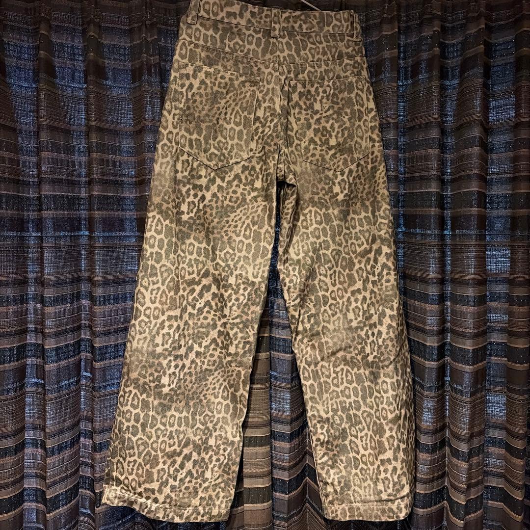Jaded London ヒョウ柄 ワイドデニムパンツ