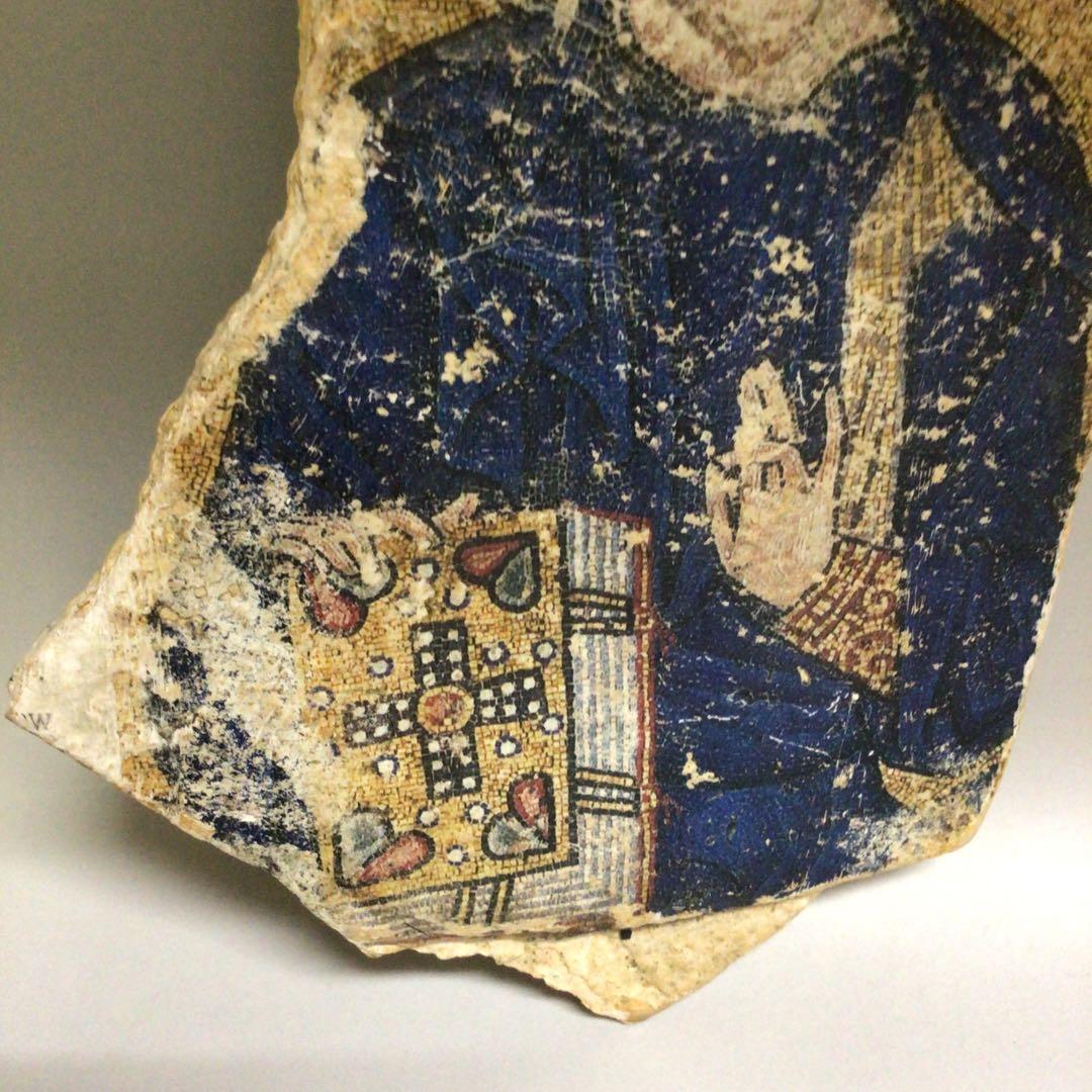 ★ロシア正教 古代のキリスト肖像画の石片 イコン 石画