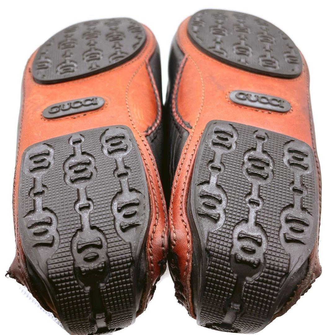 GUCCI ブラックレザー ホースビット ドライビングシューズ