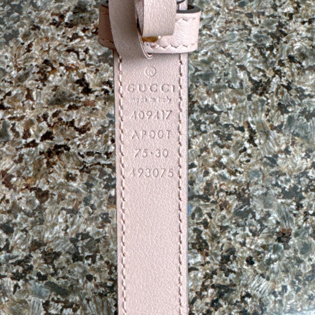 グッチ　GUCCI ダブルG スリムベルト　ベージュ　75センチ　GGマーモント