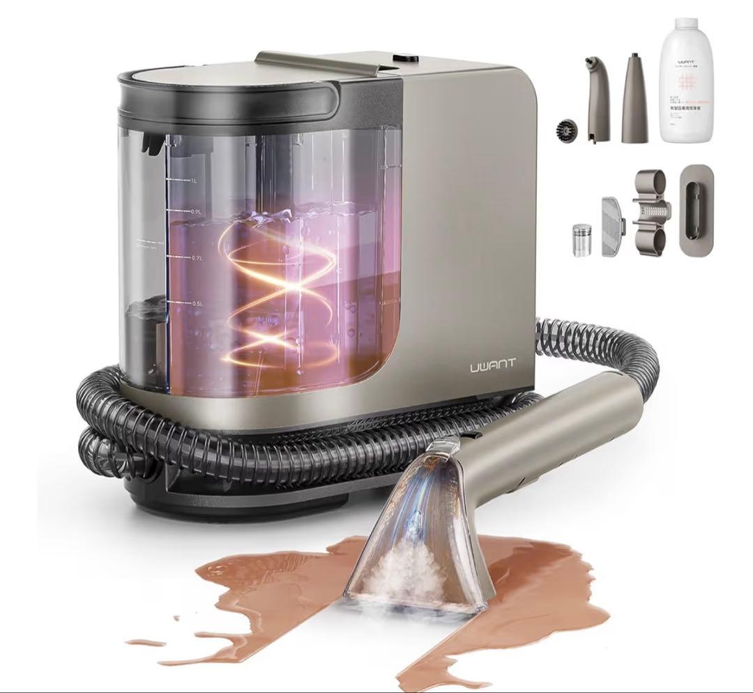 【100℃蒸気噴射×18000Pa超強吸引力×60℃加熱お湯】