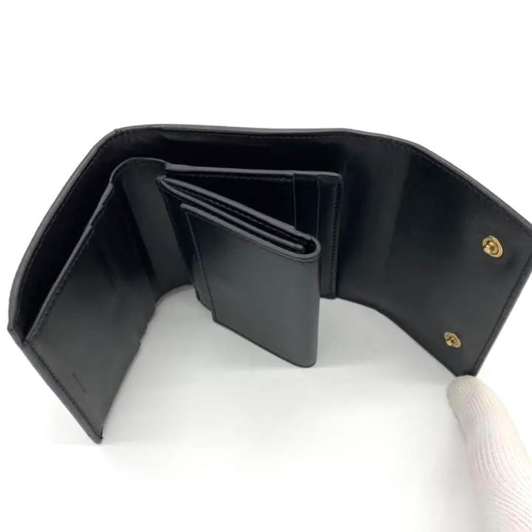 【大特価!!】セリーヌ スモールトリフォールド 財布 ブラック 鑑定済み■