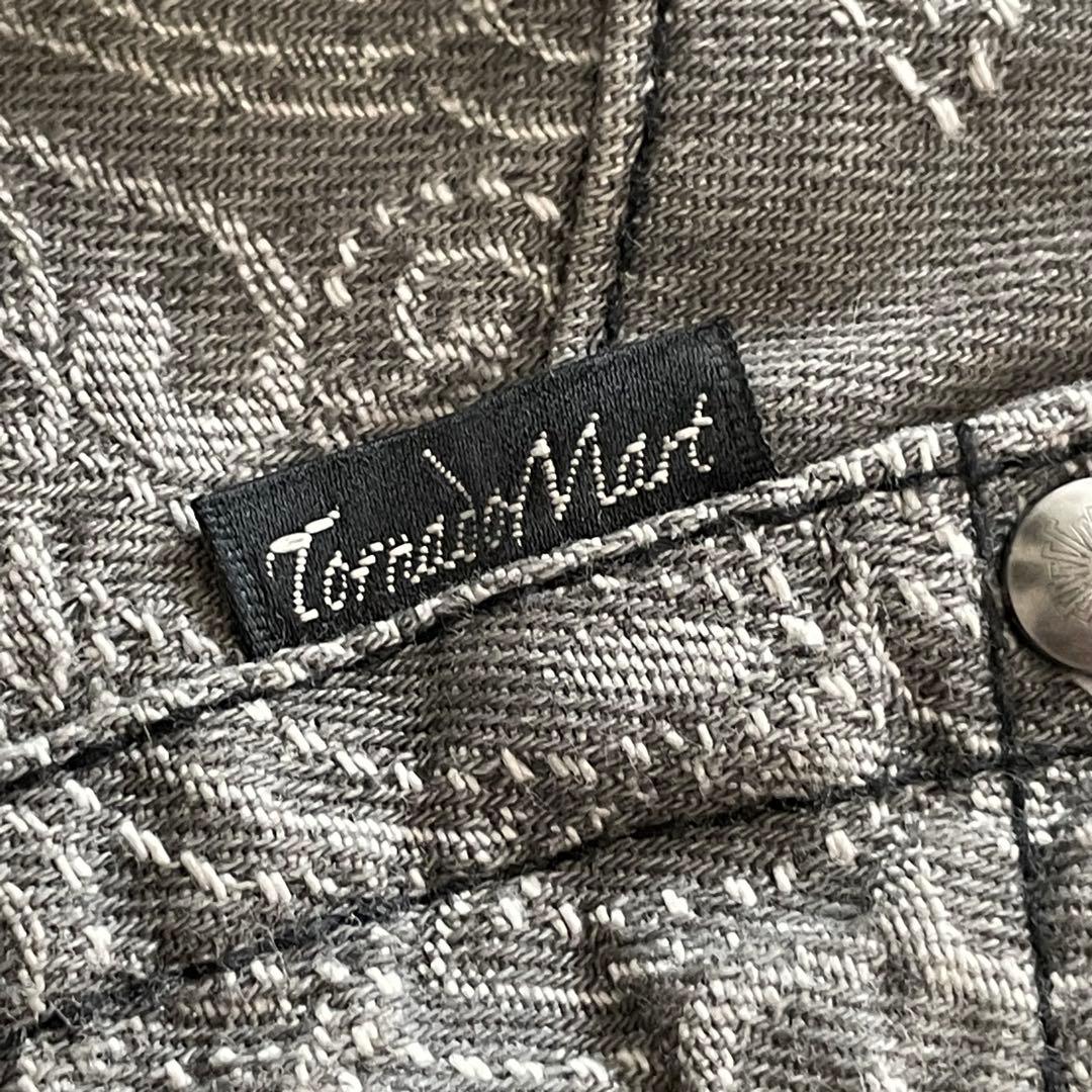 トルネードマート フレアパンツ ペイズリー レースアップ グレー Y2K