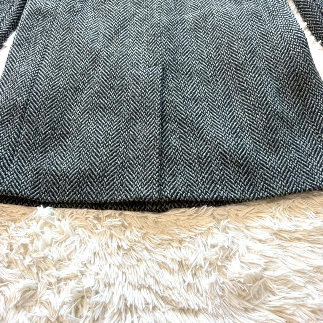 極美品 サンローラン パリ チェスターコート ウール ヘリンボーン グレー XL