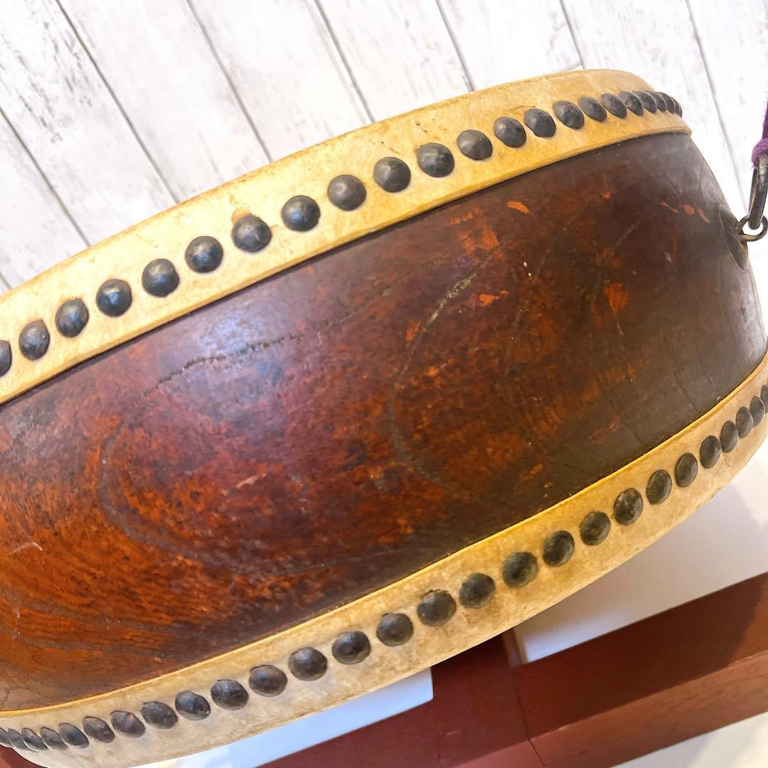 【希少】宮本卯之助 特別上鳴保 和太鼓 平太鼓　42.5×17.5cm