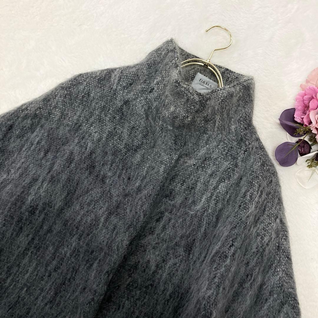 美品☆ダーマコレクション　グラデーションポンチョコート　マント　モヘア　M