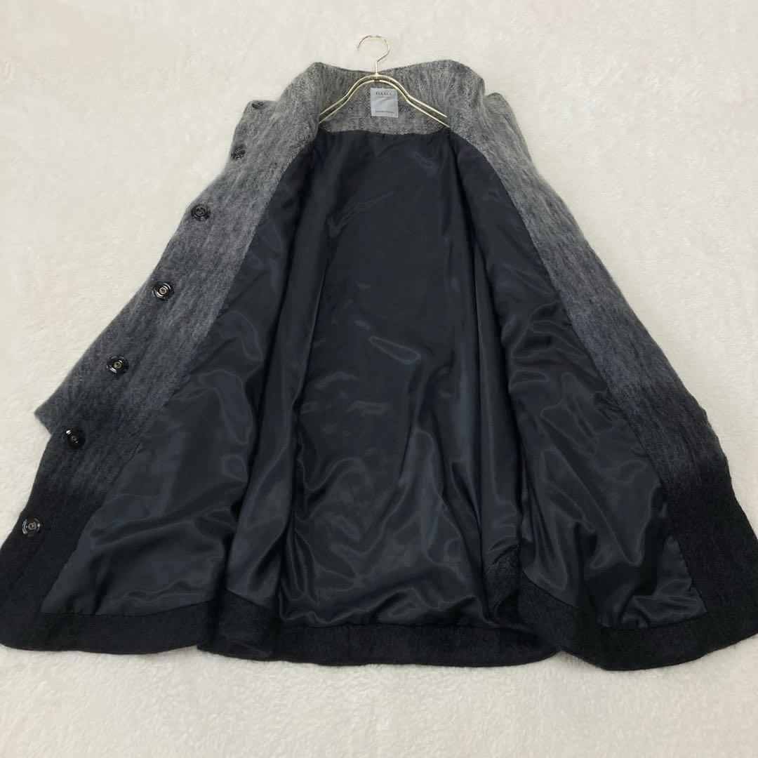 美品☆ダーマコレクション　グラデーションポンチョコート　マント　モヘア　M