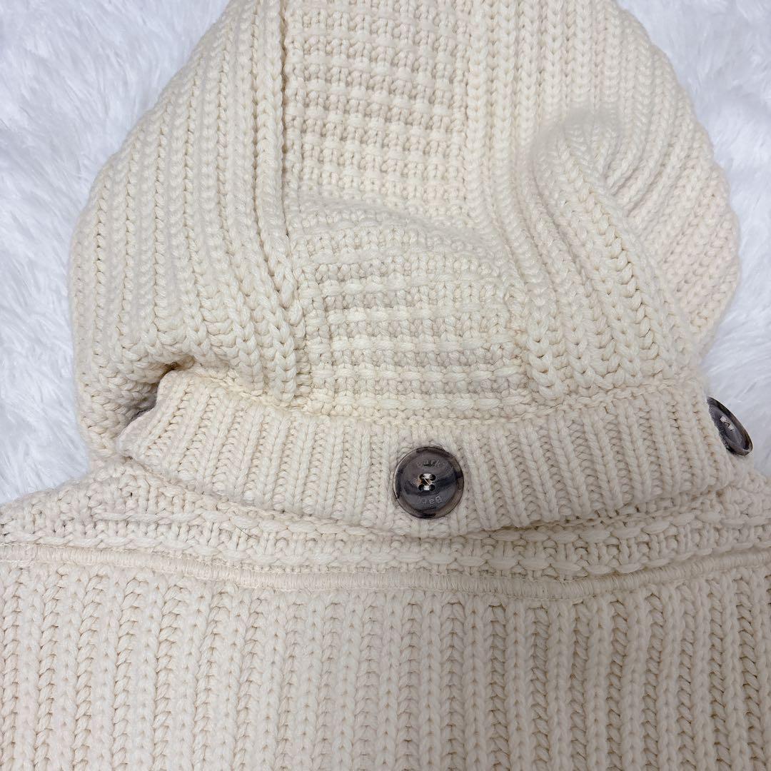 ✨極美品✨Bark バーク ダッフルコート ニット フード付き ホワイト M