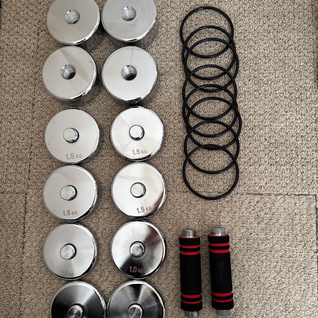 Northdeer 10kgダンベル 可変式 小型 镜面の仕上げ