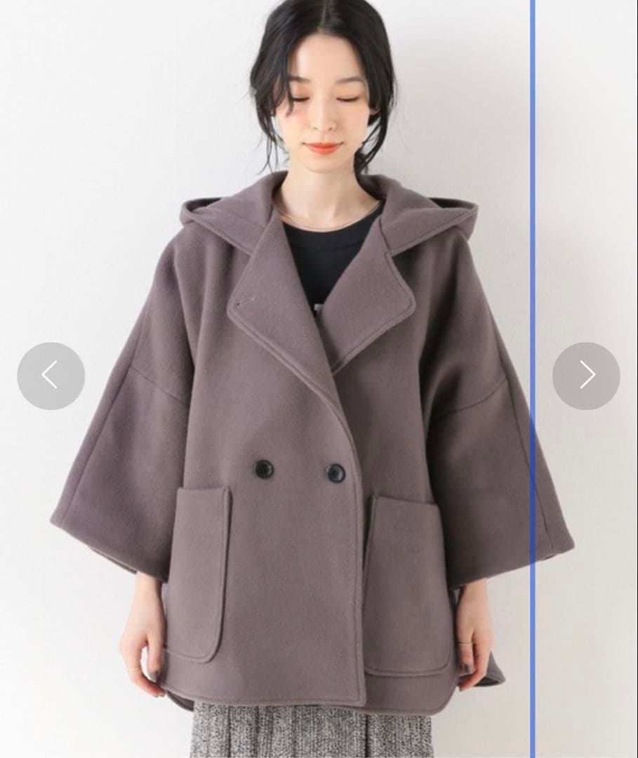 SLOBE IENA 未使用タグ付　フード付きポンチョ　コート