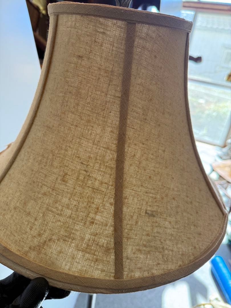 イタリア製 クラシック フロアスタンドランプ 鋳物調×ガラス装飾 151.5cm