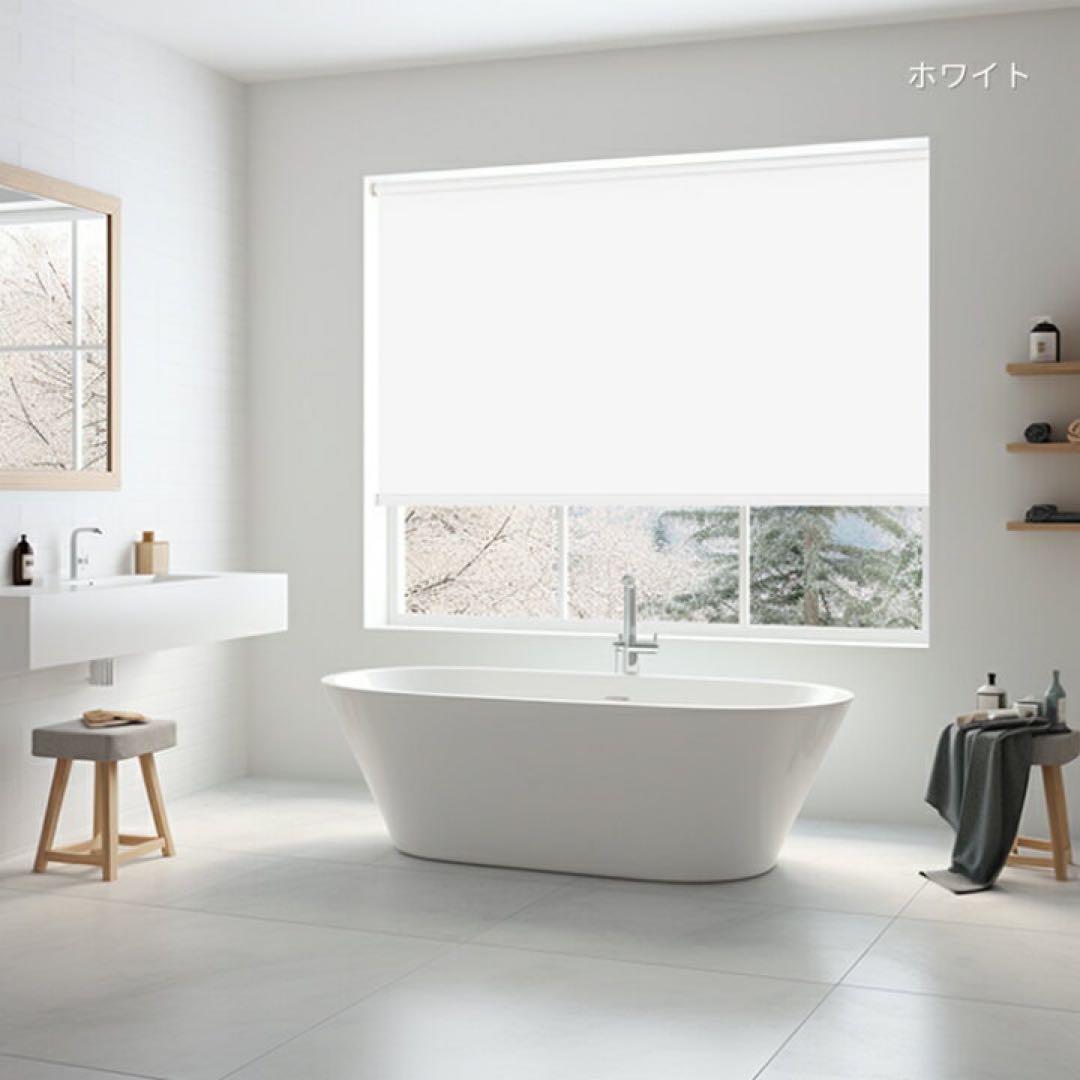 1級遮光 防水 ロールスクリーン つっぱり式