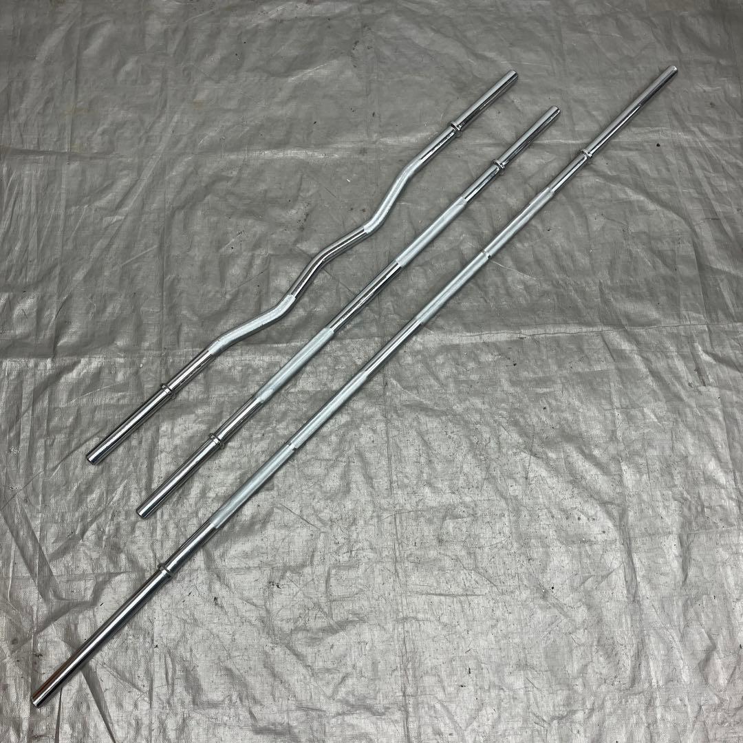 ★限定★バーベル3本セット28mmプレート用 180cm 120cm