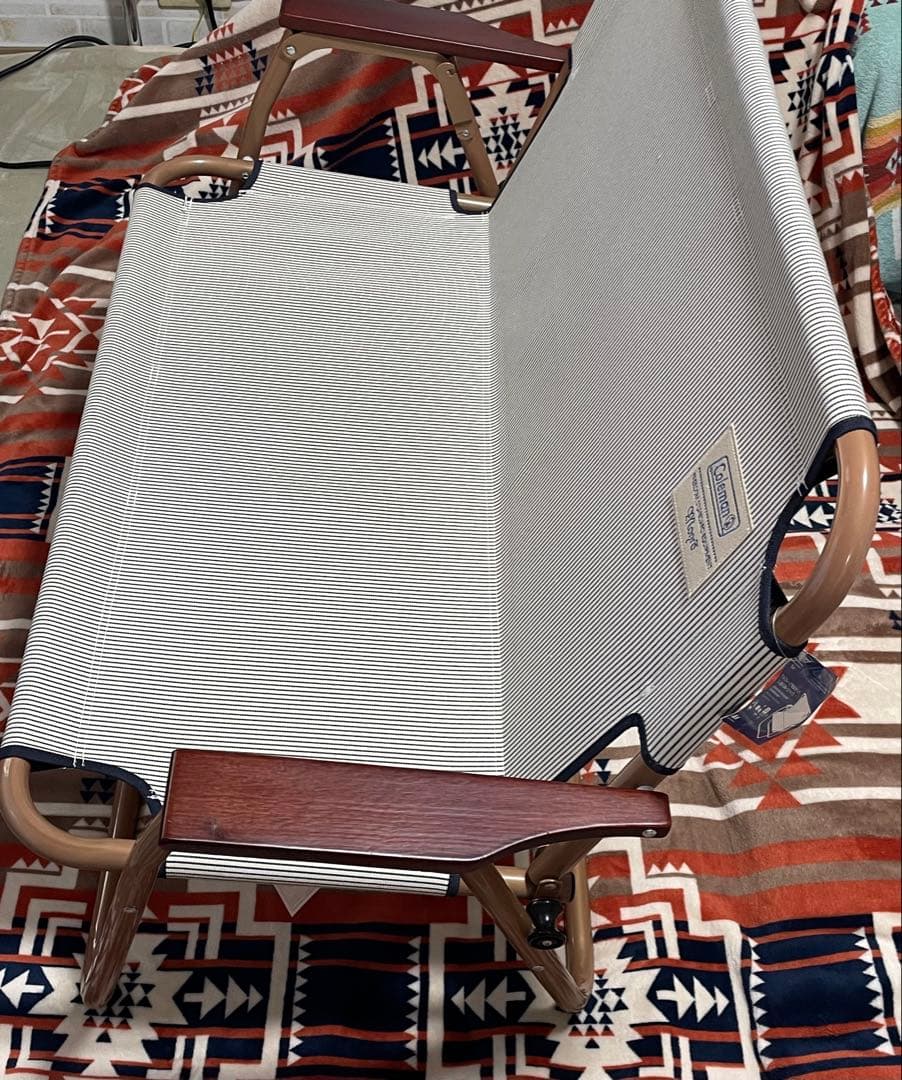 コールマン リラックスフォールディングベンチ ヒッコリー　廃盤レア　人気商品