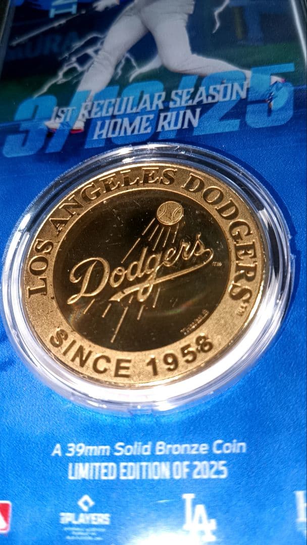 MLB公認 ドジャース大谷翔平 2025公式戦初HR記念 300個限定生産