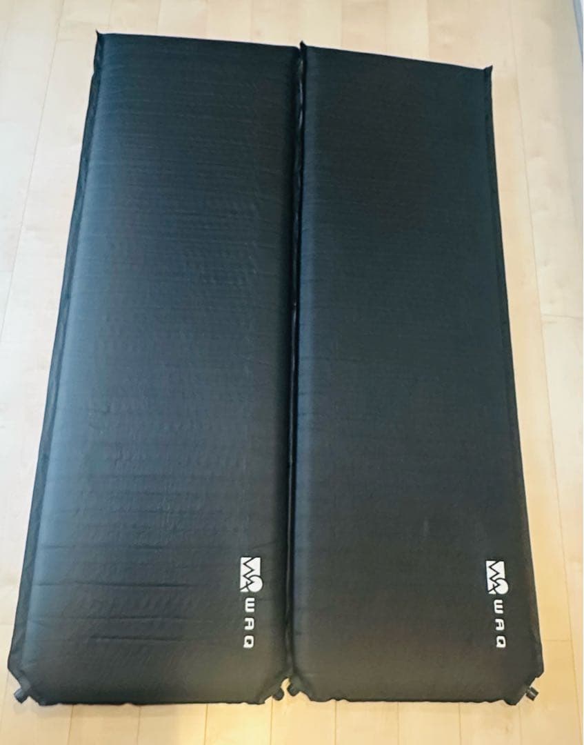 WAQ インフレーターマット (ブラック) 8cm ×2個セット